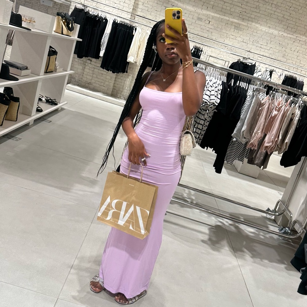 SKIMS PLUM DRESS
